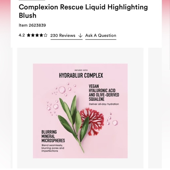 Bare Minerals Complexion Rescue Highlighting Blush - Rose Glow - Picture 3 of 4